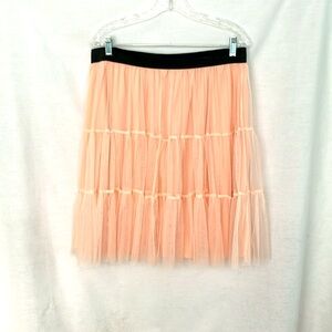 Whimsical Peach Tulle tiered Skirt Sex and the City Carrie Bradshaw vibe